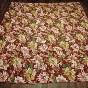 Charter Club King Cotton Duvet Cover with Floral Design